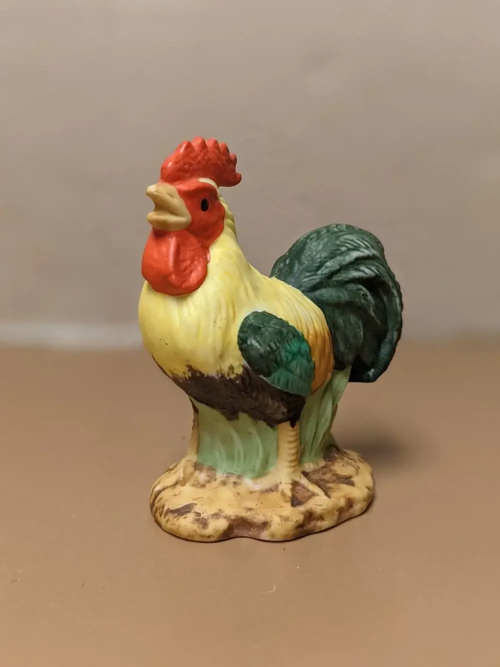 Lefton Japan 1984 Vintage Porcelain Rooster Farm Chicken Figurine Matte Finish
